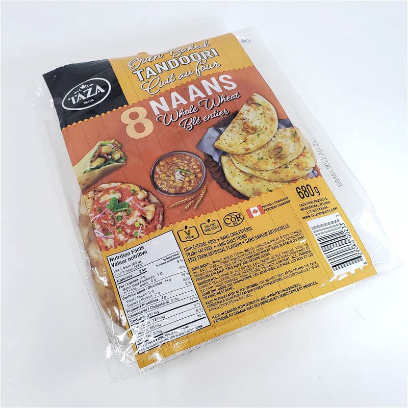 Taza Whole Wheat Naan 8pcs